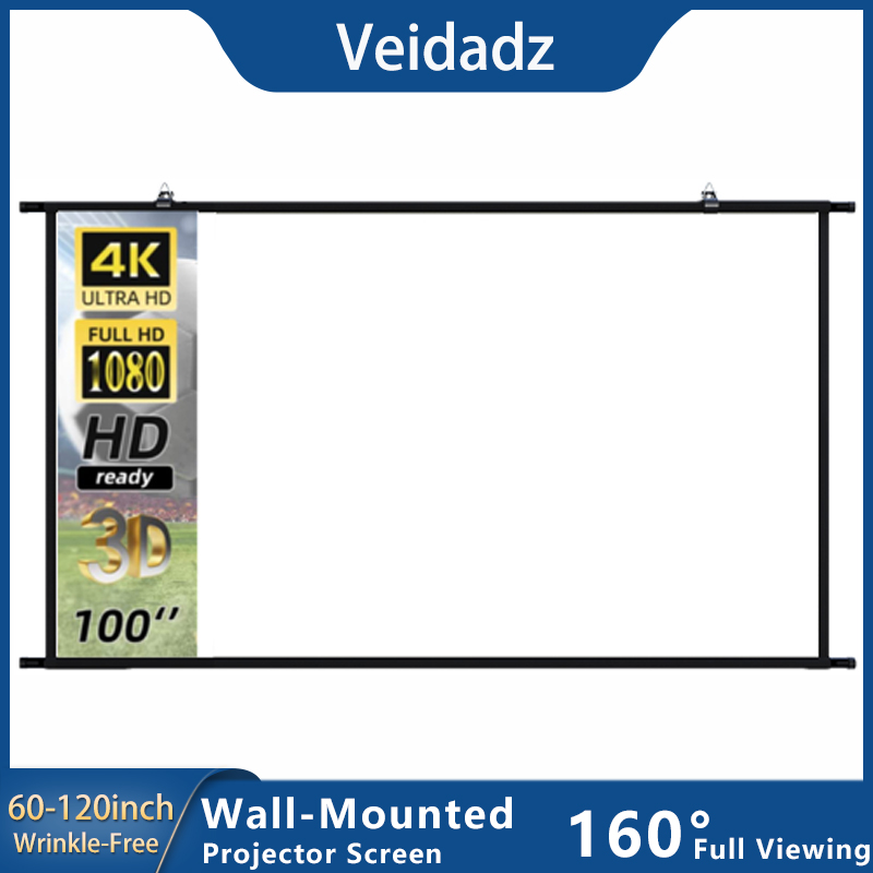 Home Cinema Blanc - VEIDADZ projectorscherm wandmontage 60-120 inch hoge