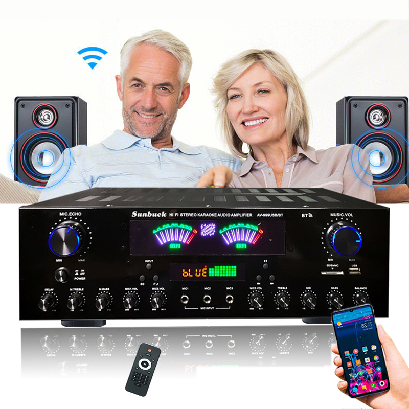 Home Cinema Receiver - Hifi Digitale Bluetooth Versterkers Dynamisch Scherm