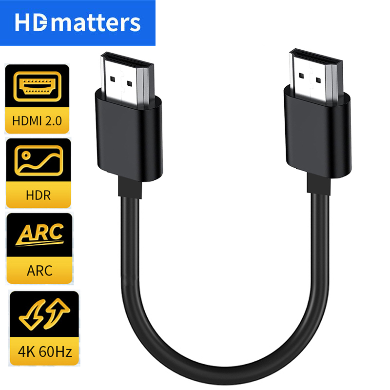 Hdmi Arc Cable - Ultrakorte HDMI 2.0-kabel 4K 60Hz HDR