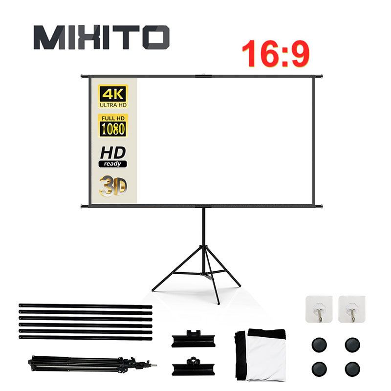 Home Cinema Blanc - MIXITO Draagbaar 16:9 High-definition opvouwbaar enkele