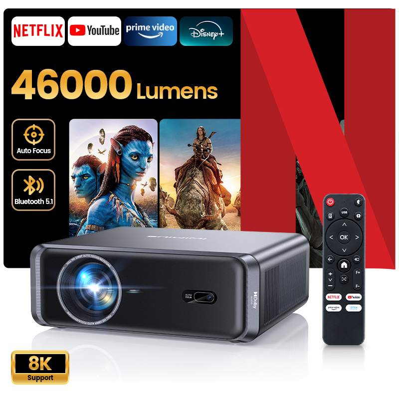 Netflix Home Cinema - Laresar A1 4K Android Wifi Projector
