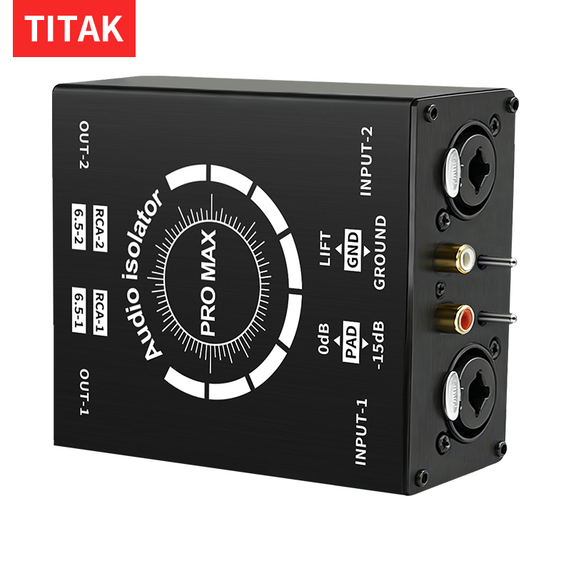 Audio Home Cinema - 3Pin XLR/RCA/TS/TRS Ground Loop Noise Isolator