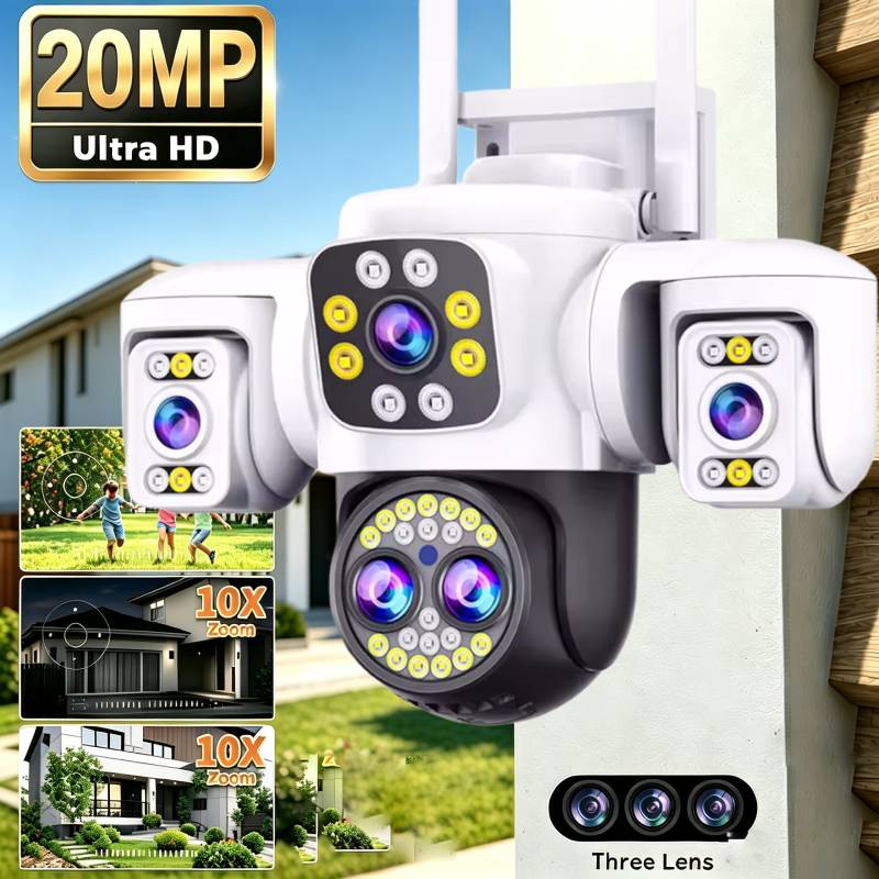 Home Cinema Screen - 20MP bewakings-wifi-camera met vier lenzen, drievoudig