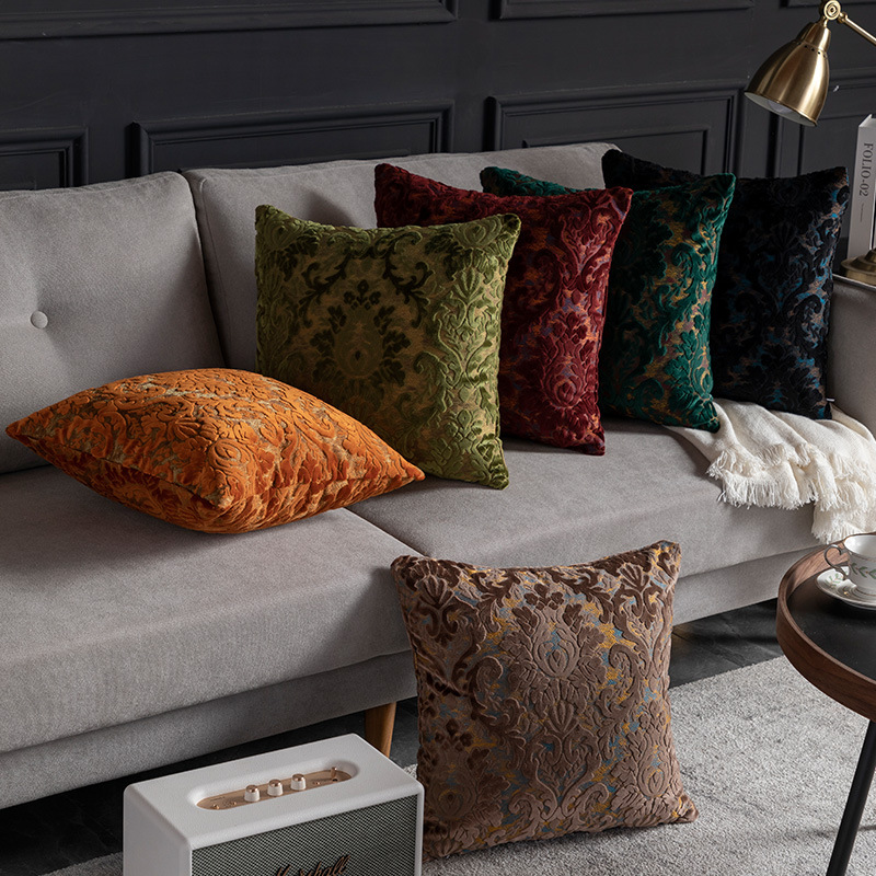 Recliner Sofa Cover - 45x45/50x50cm Luxe Gesneden Fluwelen Bank Kussensloop