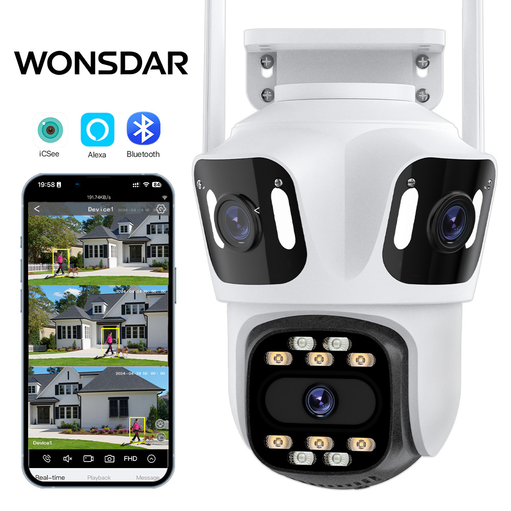 Home Cinema Screen - WONSDAR Drie-lens drie-scherm IP-camera WiFi Externe