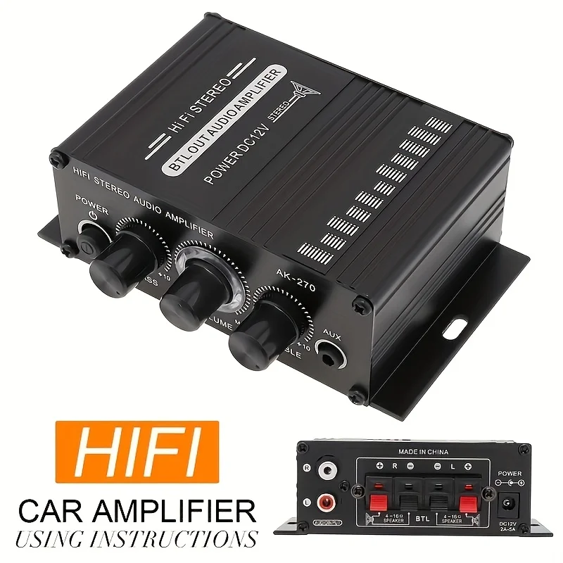 Home Cinema Amplifier - AK-270 400W Mini Eindversterker 12V/24V 2.0