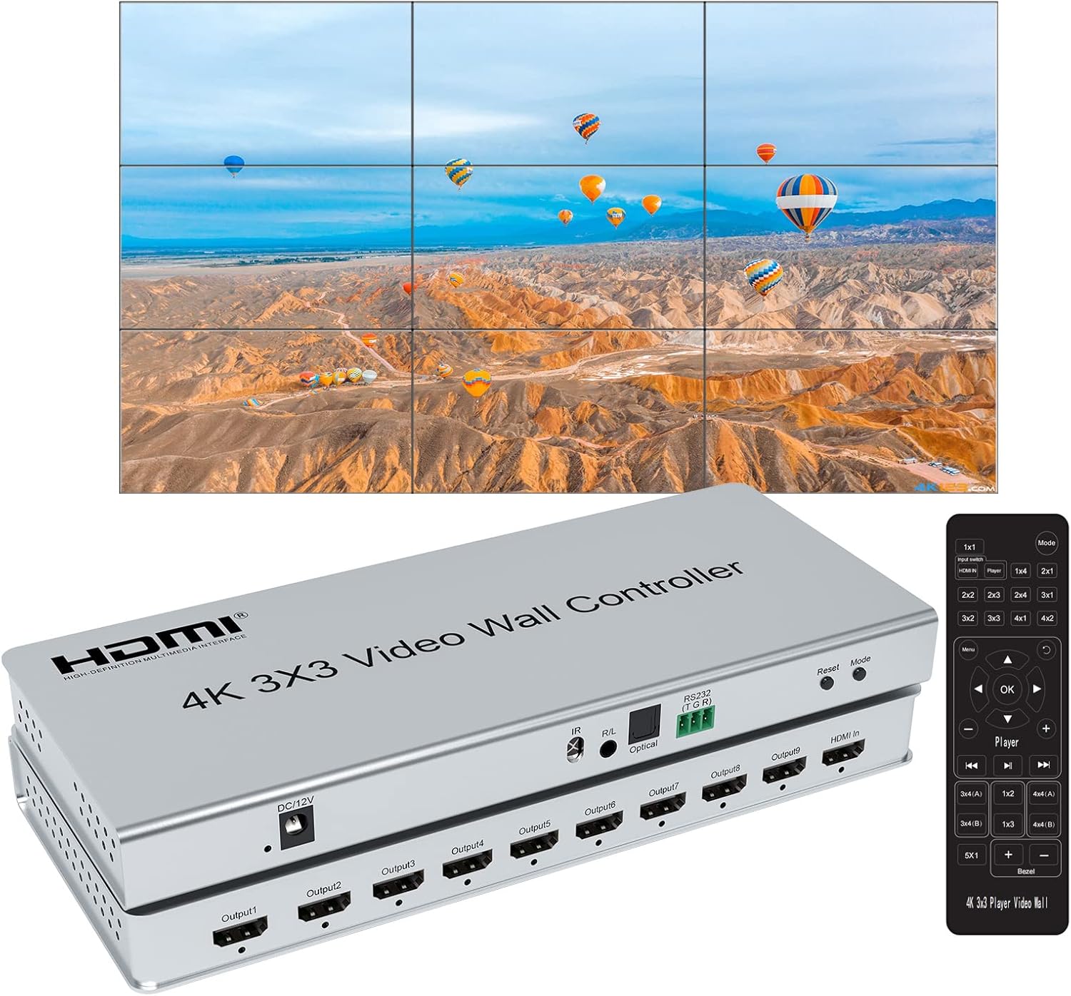 4K 3x3 HDMI Video Wall Control - Home Cinema Screen recensie en prijs