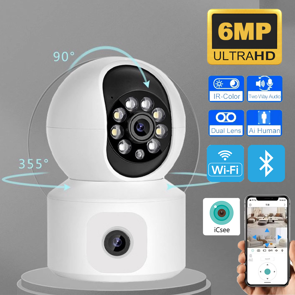 6MP iCsee WiFi IP-camera met d - Home Cinema Screen recensie en prijs