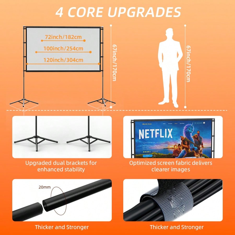 XBJ 100 inch 4K Ultra HD proje - Home Cinema Screen recensie en prijs