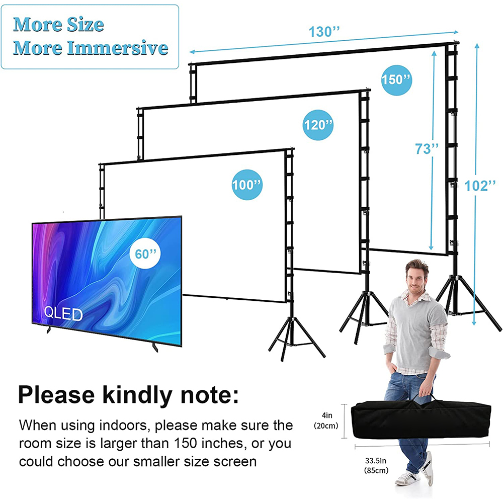 VEIDADZ projectorscherm met st - Home Cinema Blanc recensie en prijs