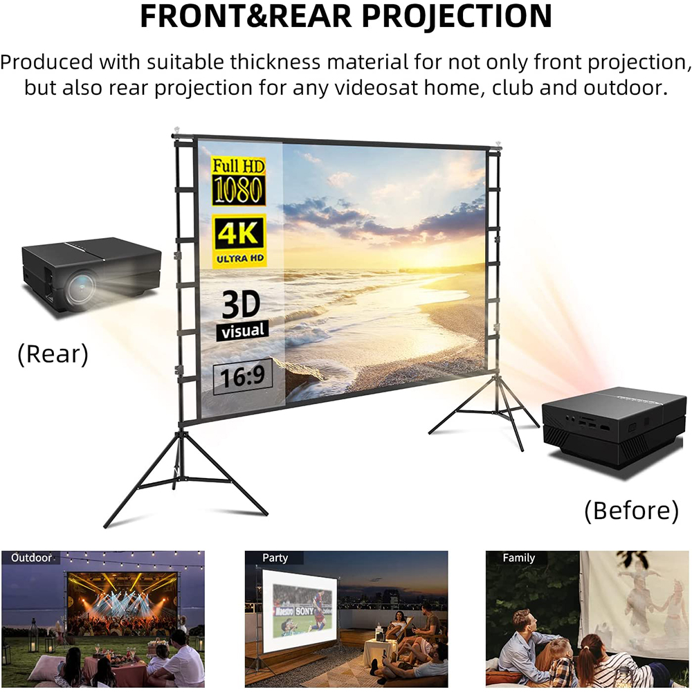 VEIDADZ projectorscherm met st - Home Cinema Blanc recensie en prijs