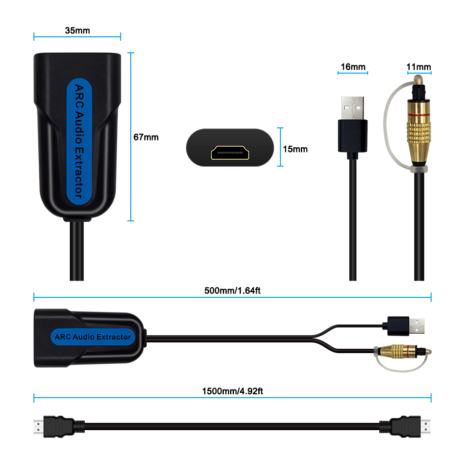 HDMI ARC eARC Audio Extractor  - Hdmi Arc Cable recensie en prijs
