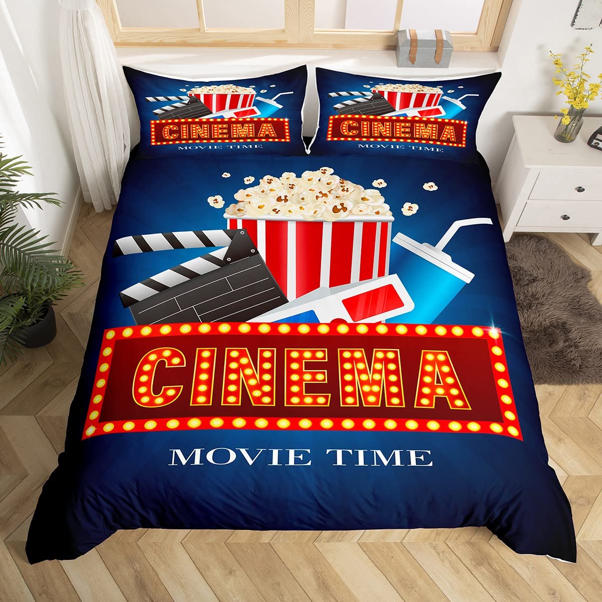 Vintage bioscoopkaart dekbedov - Home Cinema Kids recensie en prijs