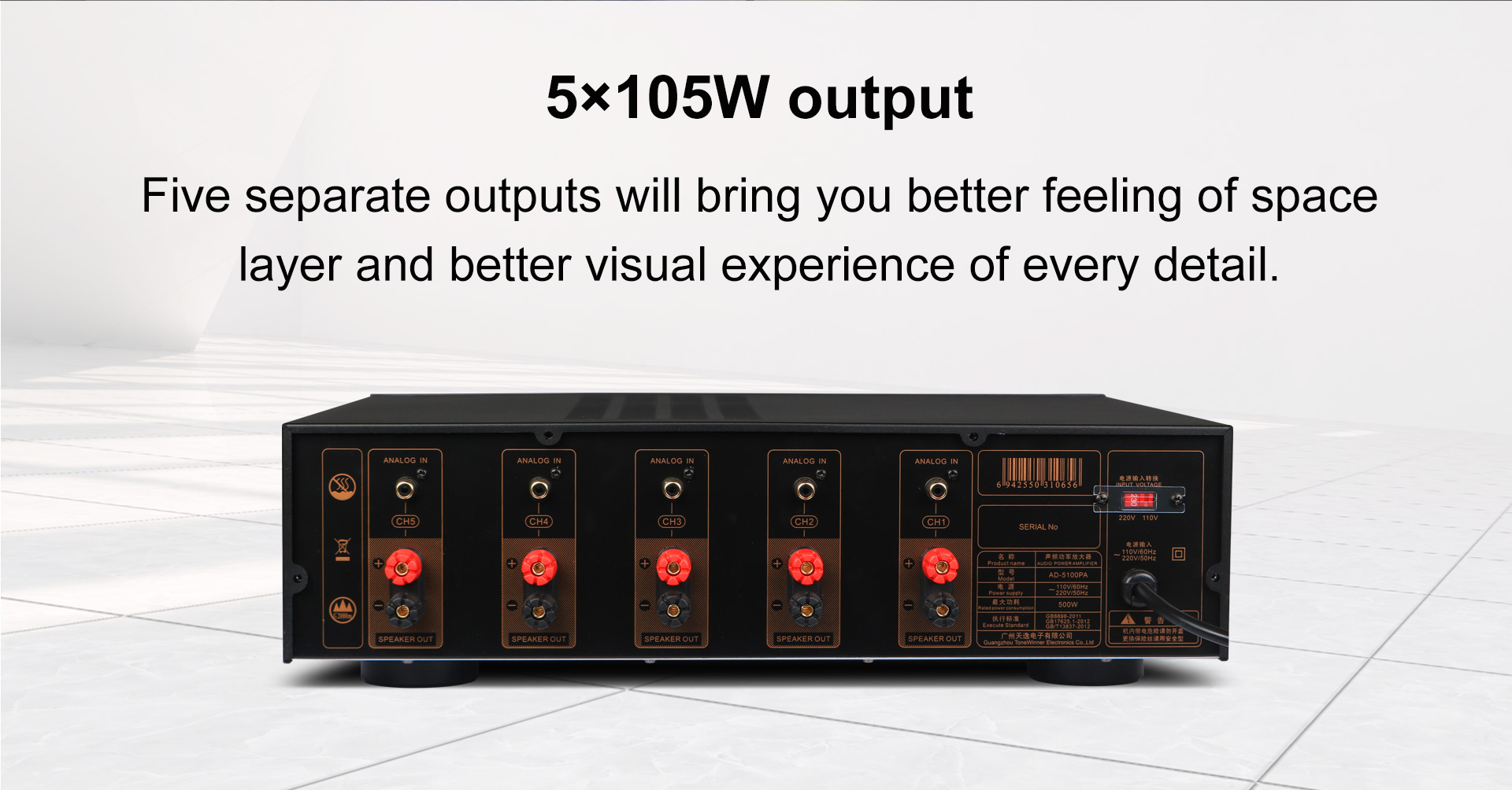 Tonewinner High Quality AD-510 - Home Cinema Amplifier recensie en prijs