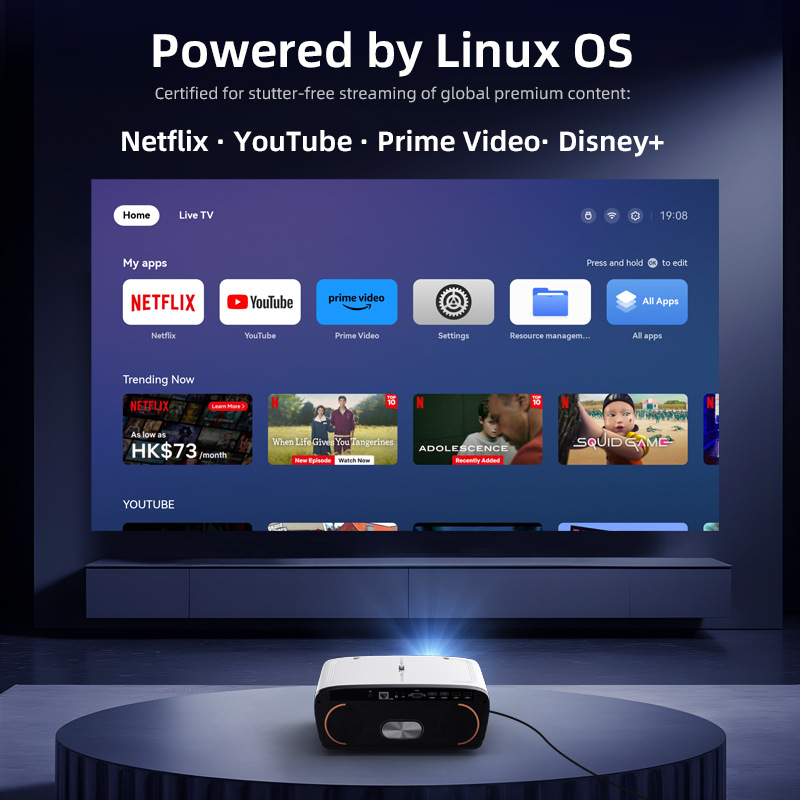 Native 1080P 1850ANSI Beam Dra - Netflix Home Cinema recensie en prijs