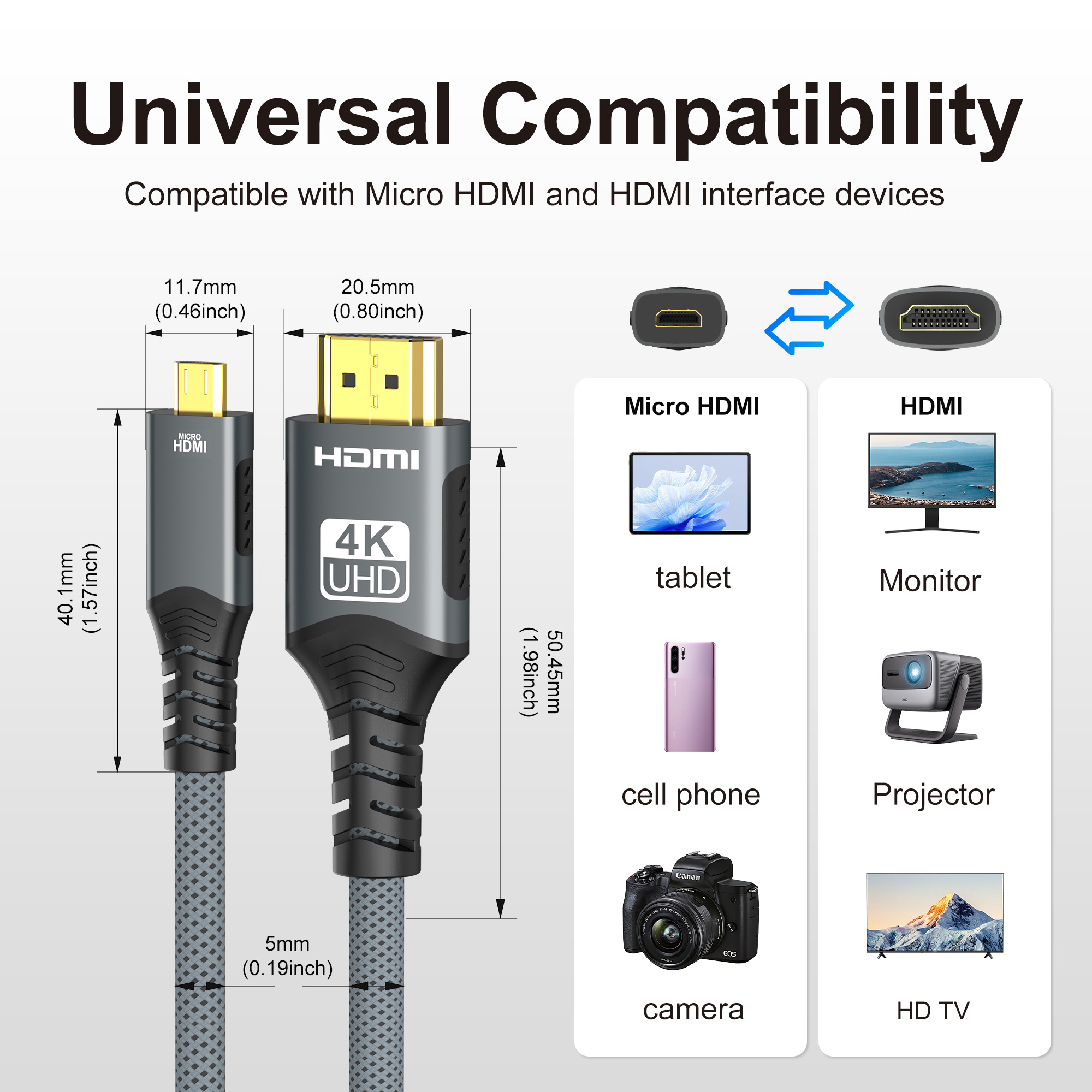 4K Micro HDMI-compatibel met H - Hdmi Arc Cable recensie en prijs