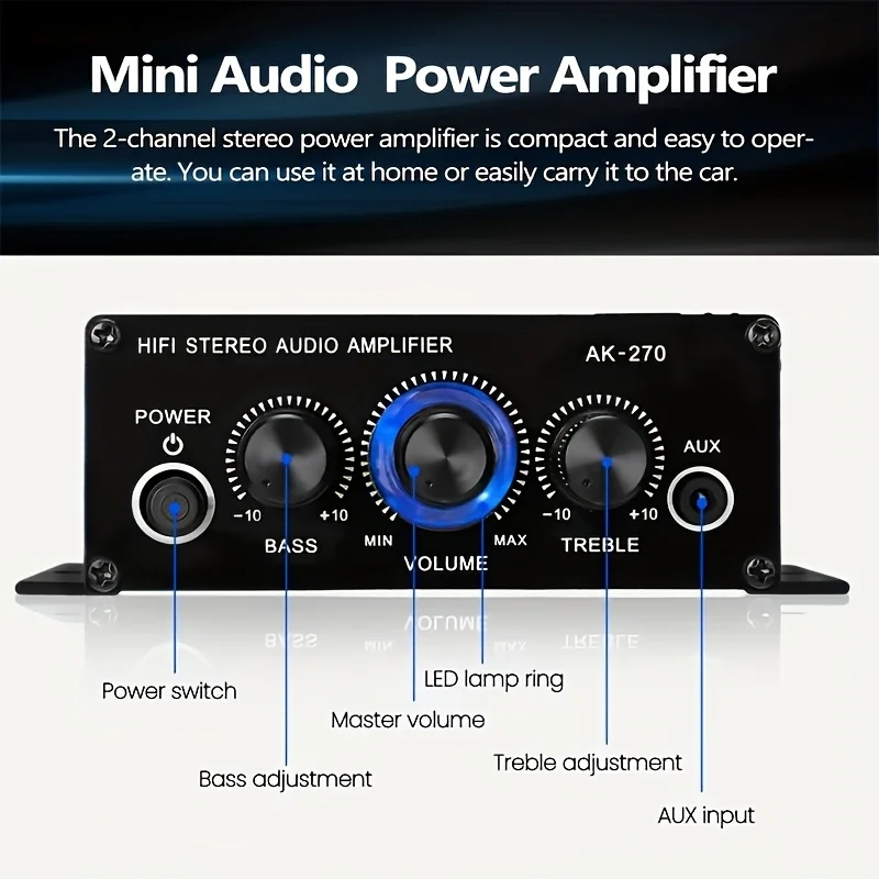 AK-270 400W Mini Eindversterke - Home Cinema Amplifier recensie en prijs