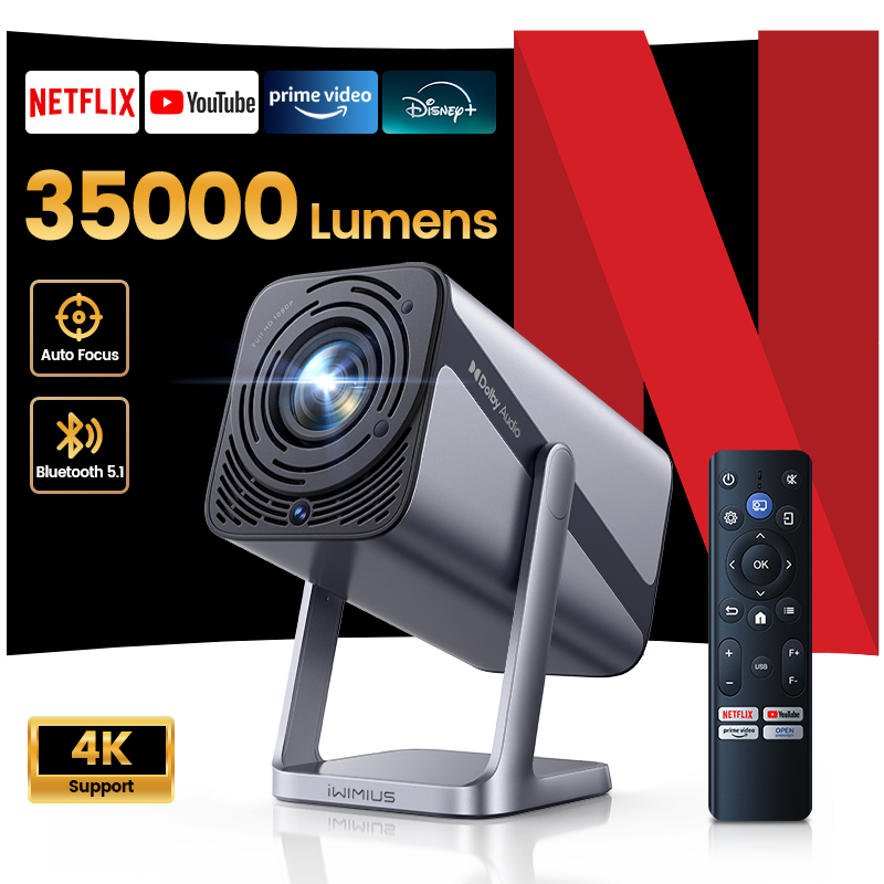 WIMIUS Projector 4K Netflix Li - Netflix Home Cinema recensie en prijs