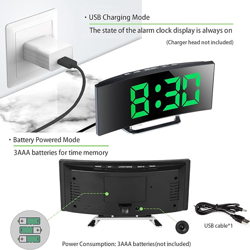 LED Digitale Wekker Gebogen Sc - Home Cinema Screen recensie en prijs
