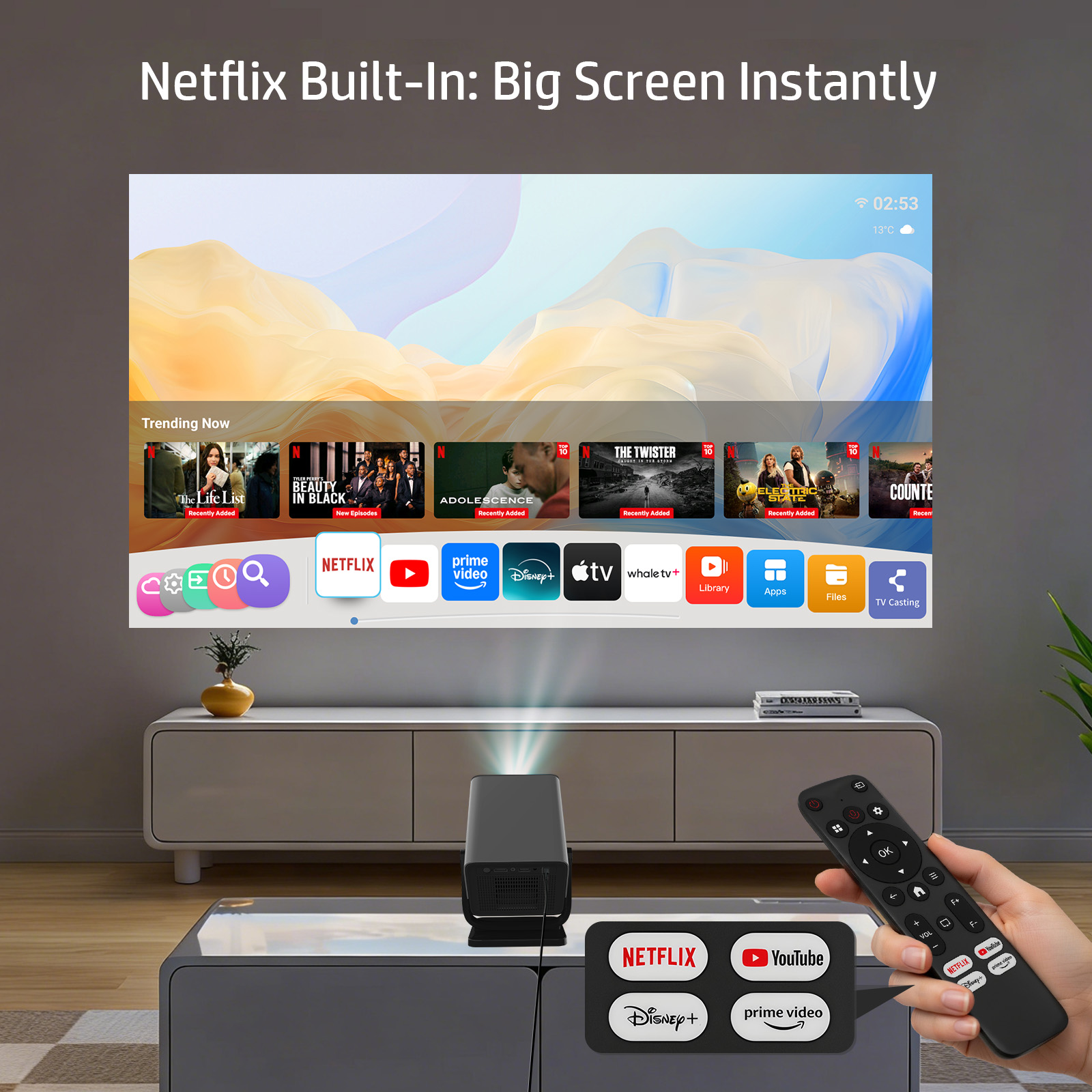HP MC475 Projector Netflix Lic - Netflix Home Cinema recensie en prijs