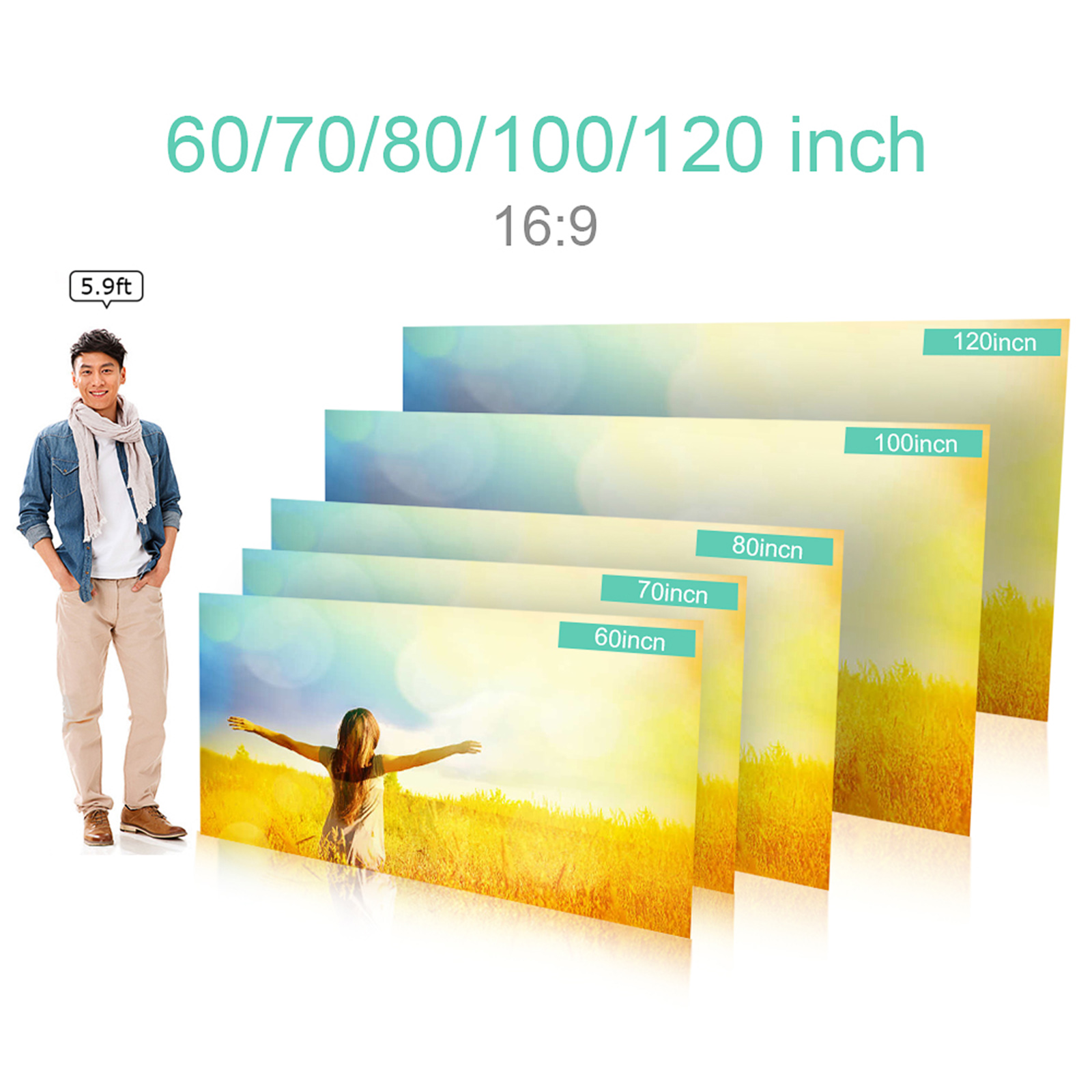 Draagbare projectorscherm Eenv - Home Cinema Blanc recensie en prijs
