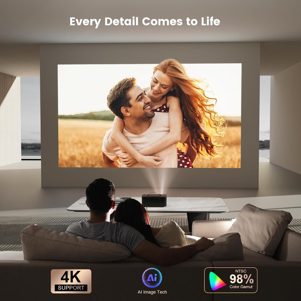 4K Smart Projector met WiFi Bl - Netflix Home Cinema recensie en prijs