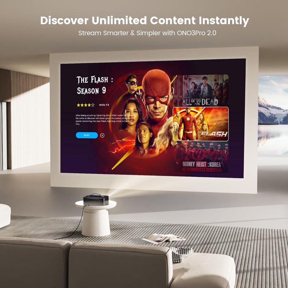 4K Smart Projector met WiFi Bl - Netflix Home Cinema recensie en prijs