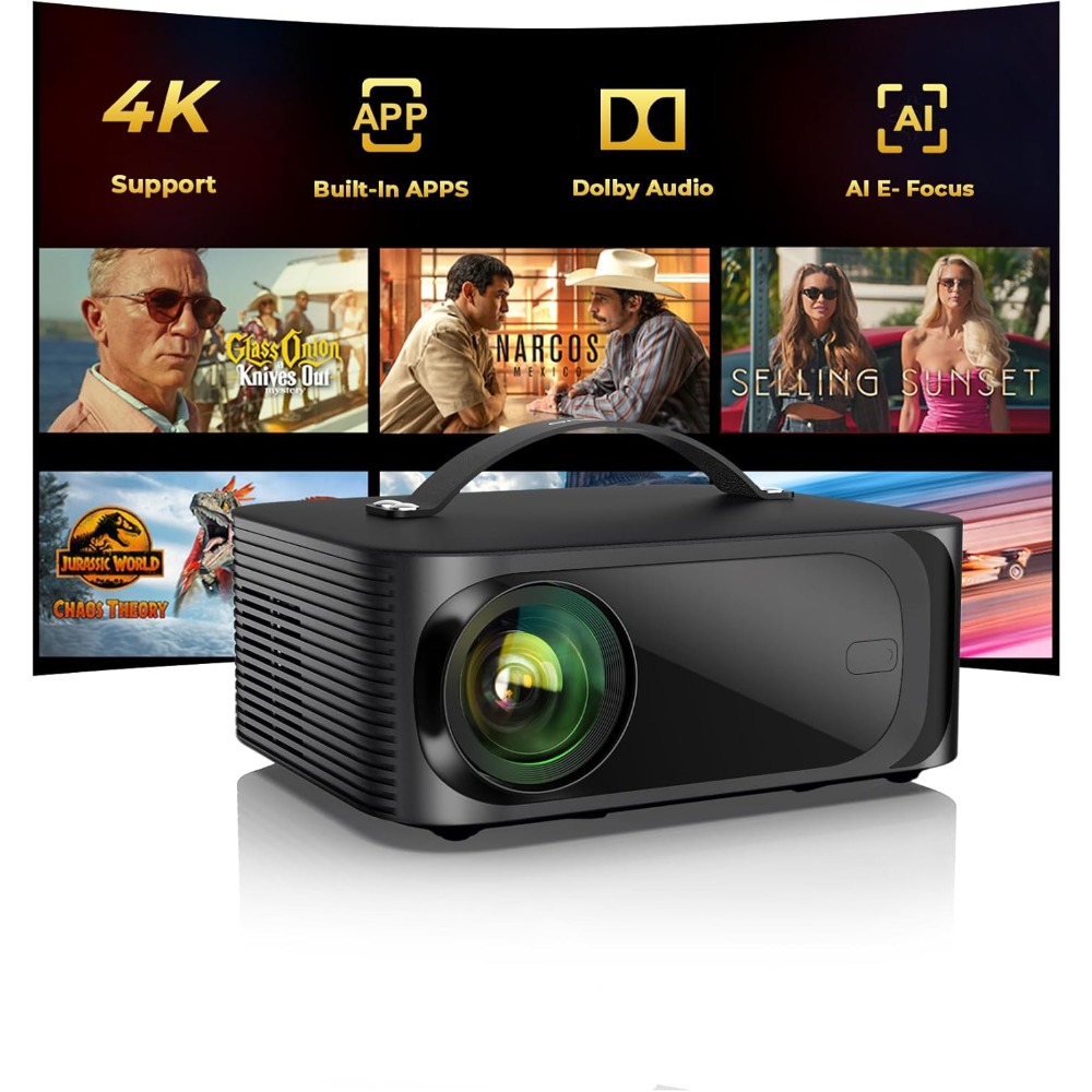 4K Smart Projector met WiFi Bl - Netflix Home Cinema recensie en prijs