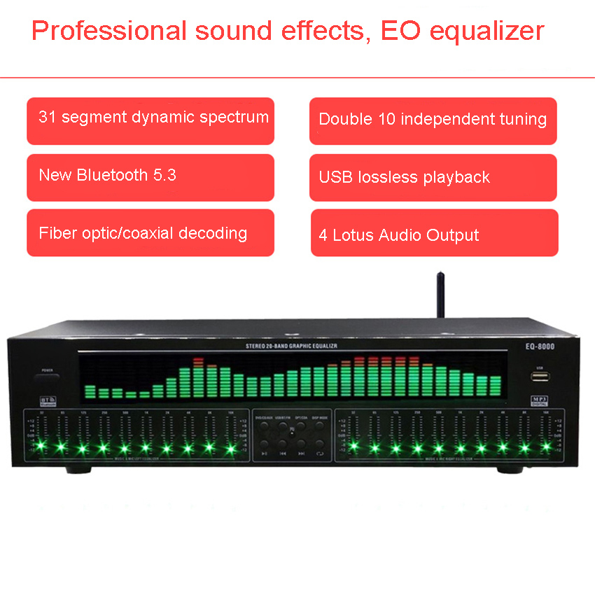 EQ8000 Equalizer Bluetooth 5.3 - Home Cinema Receiver recensie en prijs